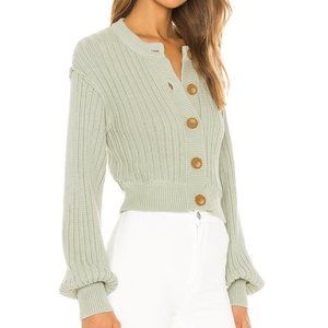 FREE PEOPLE ALL YOURS CARDI CARDIGAN FROSTED FERN